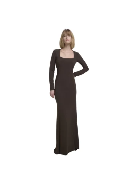 Sukienka Soallure brązowa