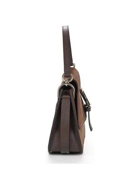 Top Furla din piele maro