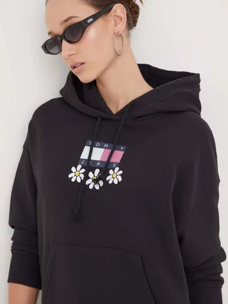 Tommy Jeans μπλούζα μαύρο