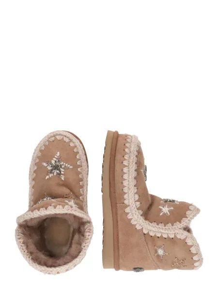 MOU Botine Eskimo bej deschis / rosé / transparent roz