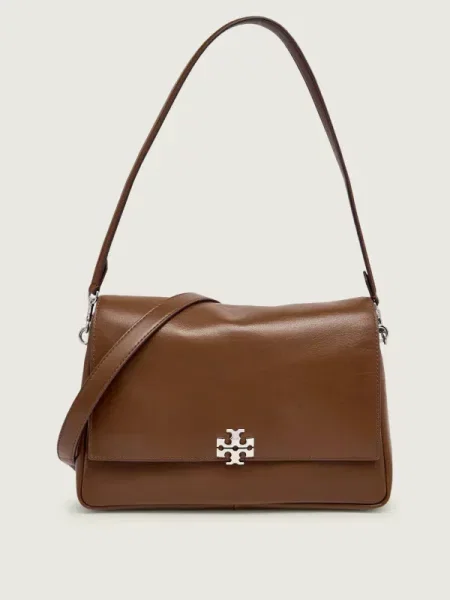 TORY BURCH Bőr válltáska Charlie barna