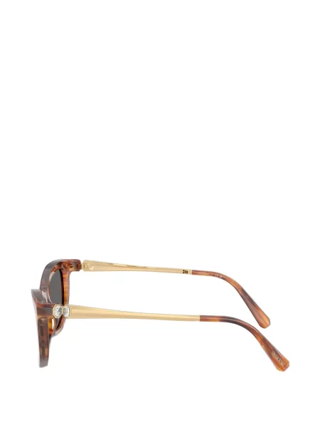 Ριγέ γυαλιά ηλίου Swarovski Eyewear καφέ
