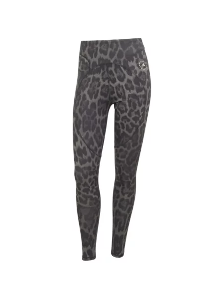 Leggings Adidas cu imagine cu model leopard gri