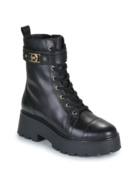 Pantofi Michael Michael Kors cu șireturi din piele cu platformă negru
