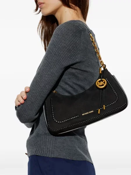 Geantă Michael Michael Kors din piele cu volane roz
