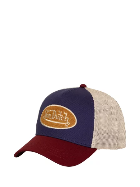 Von Dutch Originals Șapcă bleumarin / galben curry / galben deschis / bordeaux roșu
