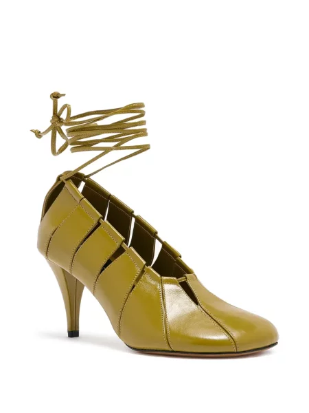 Pantofi cu toc Proenza Schouler din piele verde