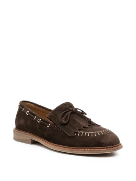 Loafers Adrianna Feretti με κρόσσια καφέ