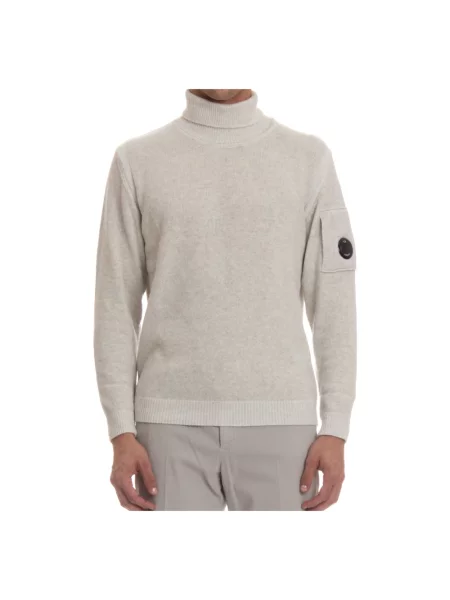 Sweter z golfem C.p. Company do golfa szary