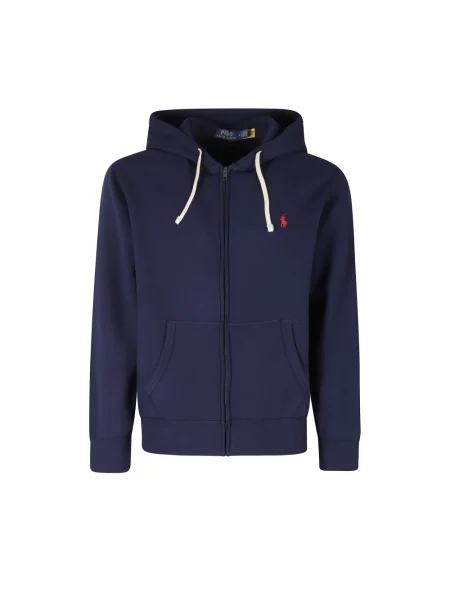 Bluza z kapturem Polo Ralph Lauren polarowa z kapturem niebieska