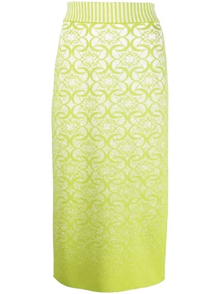 Plisirane traperice ravnih nogavica Elie Saab iznad koljena sa šljokicama crna