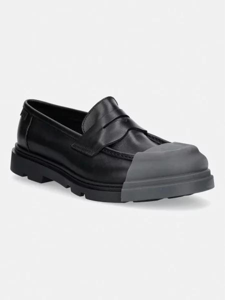 Camper mocasini pentru bărbați din piele Junction negru