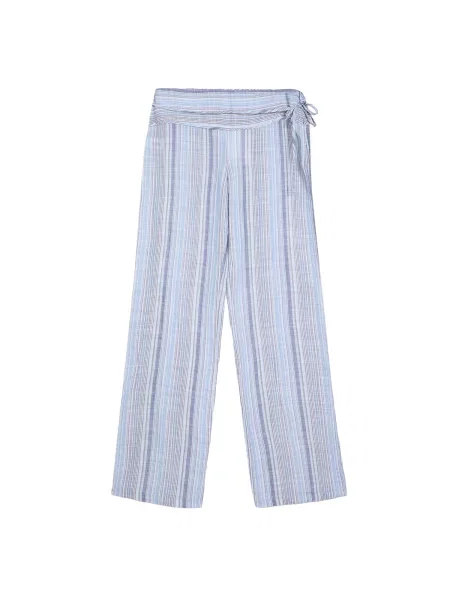 Bershka Pantaloni albastru deschis / albastru închis / gri închis alb