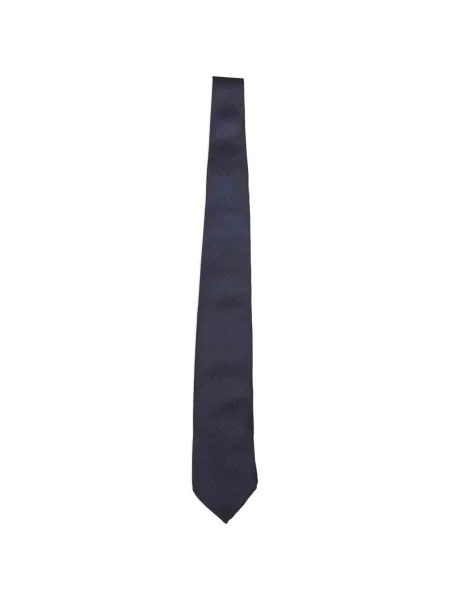 Cravată Brunello Cucinelli cu broderie albastru