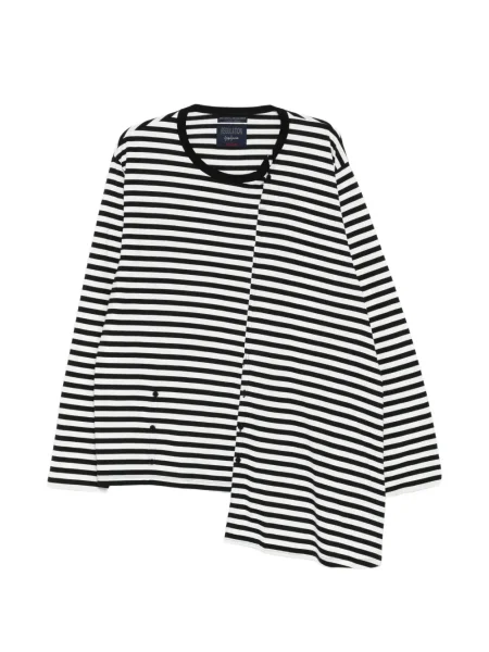 Pruhované tričko Yohji Yamamoto černé
