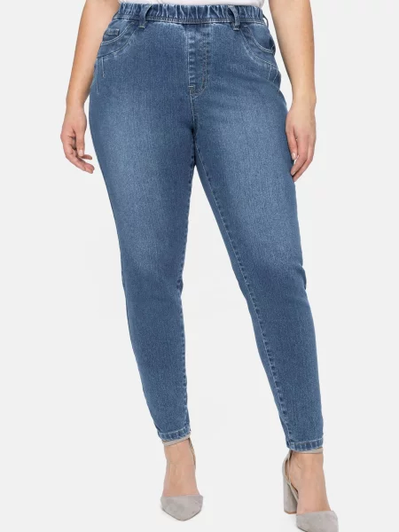 SHEEGO Jeggings denim albastru