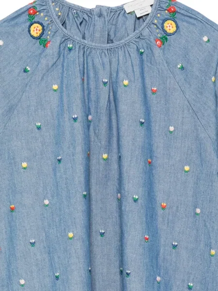 Sukienka jeansowa dziecięca Stella Mccartney niebieska