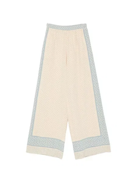 Pantaloni palazzo Ermanno Scervino cu imagine cu imprimeu geometric