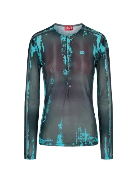 Tricou Diesel din piele gri