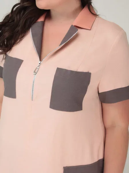 Лляна Сукня міді All Posa пудра