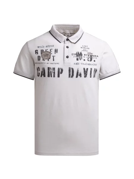 CAMP DAVID Póló világosszürke / sötétszürke
