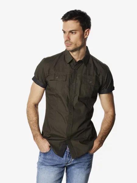 KOROSHI Cămașă pin verde