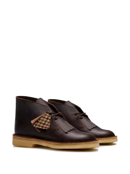 Iš natūralios odos auliniai batai Clarks Originals ruda