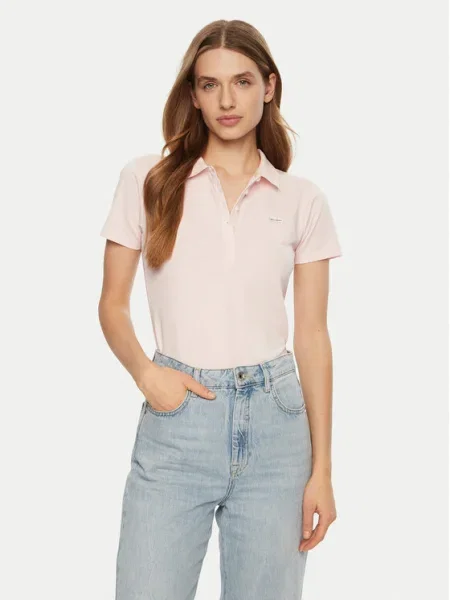 Guess Jeans Tricou polo Bej roz