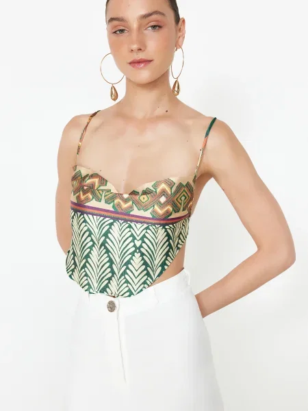 Cropp bluză Trendyol din satin galben