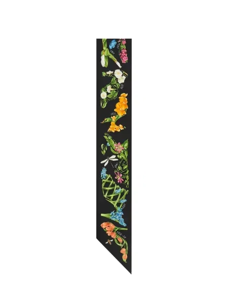 Sutien bandeau Ferragamo cu model floral cu imagine negru