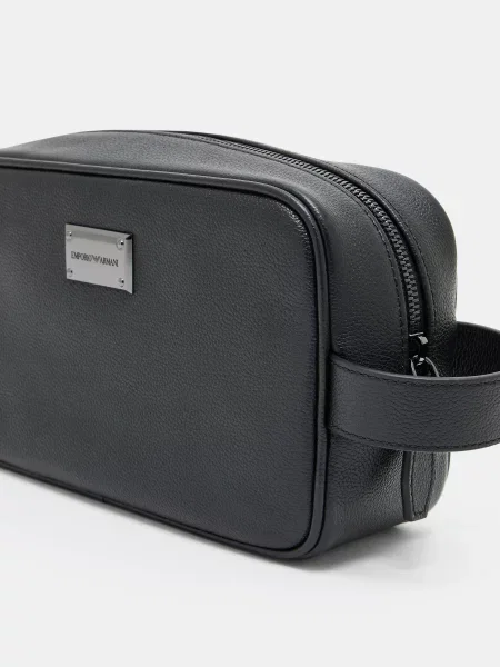 Кожаная сумка Emporio Armani черная