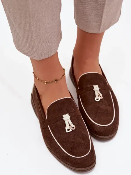 Mocasini Boto din piele alb