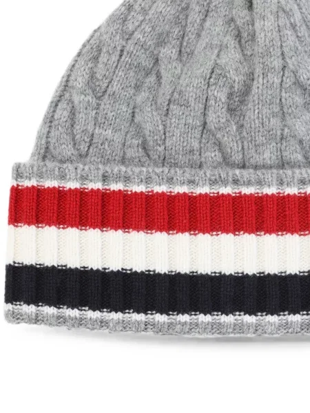 Căciulă Thom Browne cu dungi tricotate gri