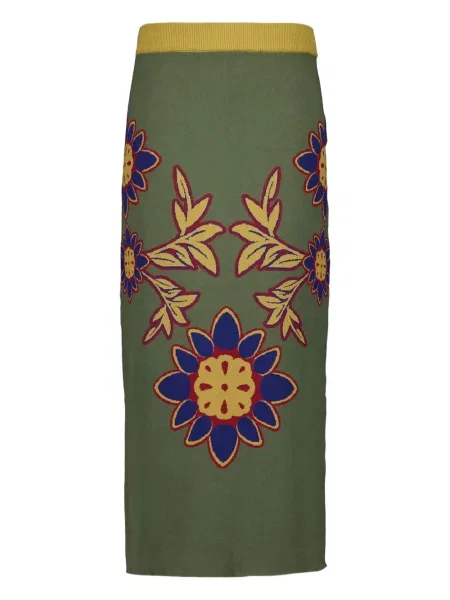 Spódnica midi Paula do kolan zielona