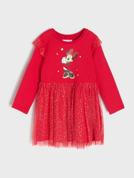 Sinsay šaty s tylovou sukní Minnie Mouse červená