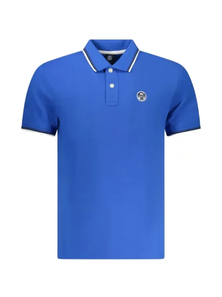Tricou polo North Sails cu autograf albastru