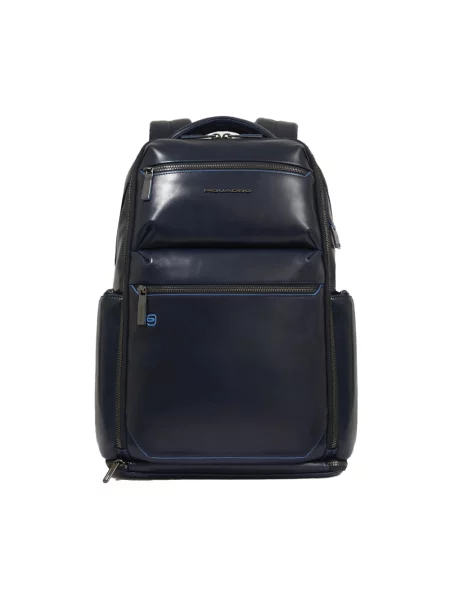 Torba na laptopa Piquadro skórzana niebieska