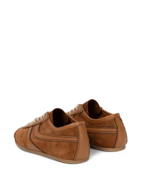 Sneakerși Dries Van Noten din piele de căprioară maro