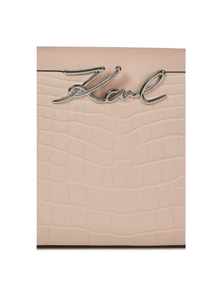 Torebka crossbody Karl Lagerfeld skórzana różowa