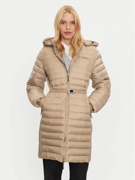 Zimní bunda Calvin Klein béžová