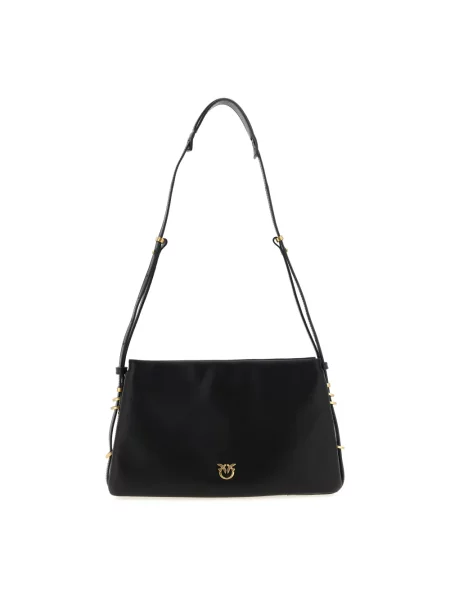 Jedwabna torebka Pinko czarna