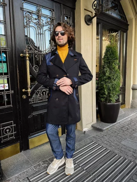 Пальто Andreas Moskin синее