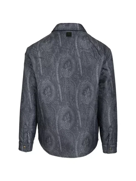 Geacă Etro cu imagine cu model paisley albastru