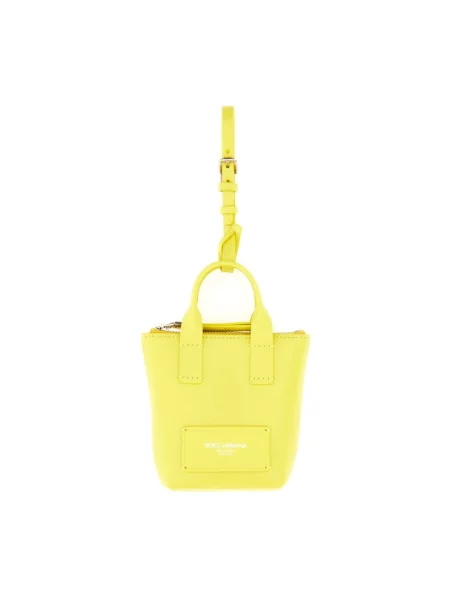 Torebka Dolce And Gabbana skórzana żółta