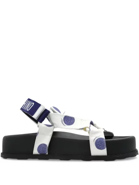 Sandale Moschino cu buline cu imagine alb