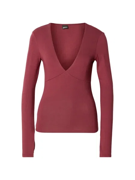 Gina Tricot Tricou burgundy roșu