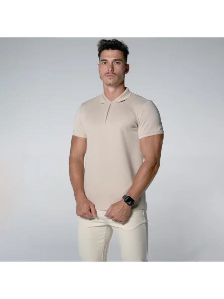 Polo majica Thead. s kratkimi rokavi bež