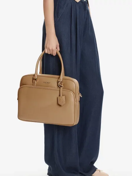 Torba na laptopa beżowa
