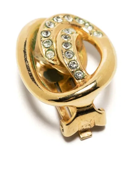 Kamínky náušnice Christian Dior Pre-owned zlaté