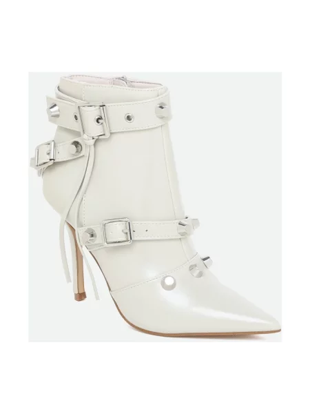 Botki Steve Madden skórzane białe